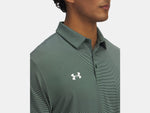 Under Armour Men's UA Playoff Team Stripe Polo - Forest Green / White - 301