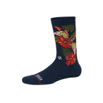 Saxx Mens Whole Package Crew Socks - Hawaiian Pizza/Navy