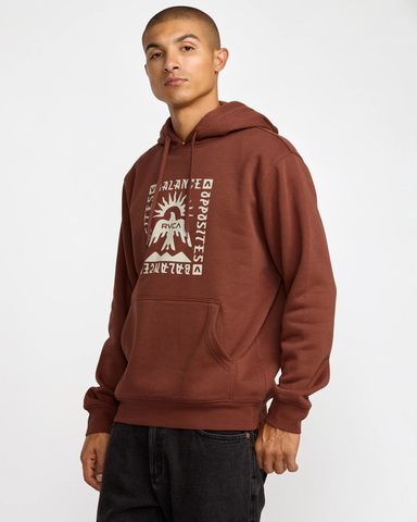 RVCA Mens Las Cruces Hoodie - Red Earth