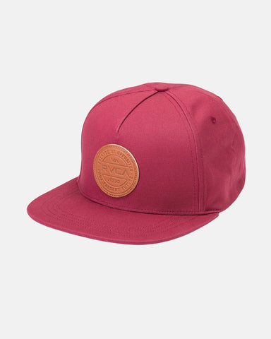 RVCA Fuel Cap Snapback Hat - Red Earth