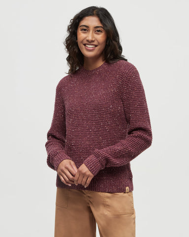 Tentree Women's Morrell Sweater - Deep Burgundy Nep