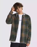 Vans Mens Lopes Hooded Flannel Buttondown Shirt