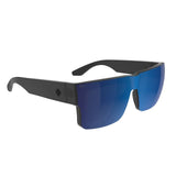 Spy Cyrus Switch Sunglasses - Translucent Gunmetal - Happy Blue Mirror/Gray