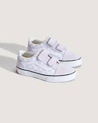 Vans Kids Old Skool V Shoes - Color Theory Checkerboard - Lilac Mist
