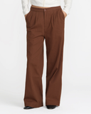 RVCA Womens Latitude Trousers - Chocolate