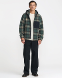 RVCA Mens Del Mar Sherpa Zip Hoodie - Balsam Green