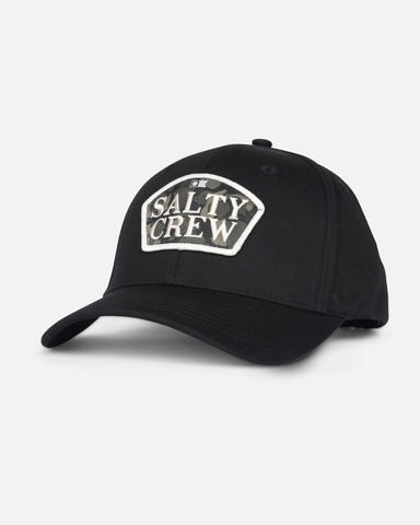 Salty Crew Mens Filler Up 6 Panel Hat - Black
