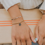 Pura Vida Harper Gold Charm ~ Enamel Wave