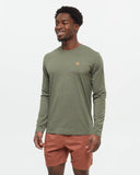 Tentree Mens Baker Longsleeve - Deep Olive Heather