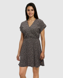 Tentree Women's Kits Dress - Meteorite Black Scattered Dot