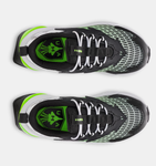 Under Armour Boys' PS UA Scramjet 7 Running Shoes - White / Hyper Green - 100
