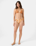Roxy Women's Ray Of Sunshine Reversible Tiki Triangle Bikini Top - Rust Multi