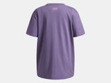 Under Armour Girls' UA Tech™ Block Logo SS Tee - Purple Luxe / Pink Trance - 520