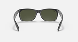 Ray-Ban New Wayfarer Sunglasses - Rubber Black W/ G-15 Green