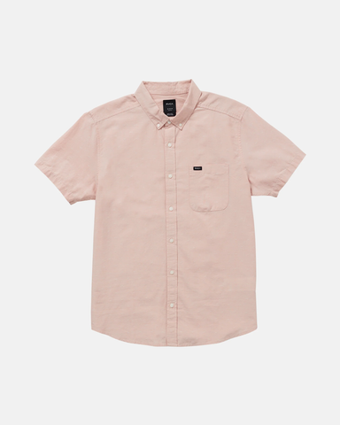 RVCA Mens That'll Do Dobby SS Shirt - Peach