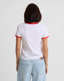 Volcom Women's BRK Up Ringer Tee - White