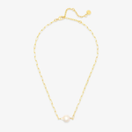 Pura Vida Pearl Paperclip Choker Necklace ~ Gold