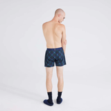 Saxx Droptemp Cooling Sleep Loose Boxer - Bison Check-Maritime