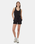 Tentree Women's Hemp Stretch Instow Woven Regular Fit Pull-on Short - Meteorite Black