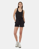 Tentree Women's Hemp Stretch Instow Woven Regular Fit Pull-on Short - Meteorite Black