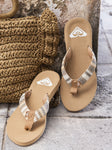Roxy Womens Porto Raffia Flip-Flops