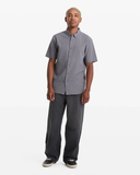Volcom Mens Brewster Short Sleeve Button Up - Moonbeam