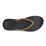 OluKai Women's Lalahi Leather Beach Sandals - Tan / Lava Rock