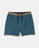 RVCA Mens Yogger Stretch Contrast 17" Short - Duck Blue
