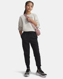 Under Armour Girls' UA Rival Fleece Joggers - Black / White - 001