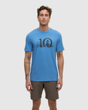 Tentree Mens Lake Life Logo T-Shirt - Blue Lagoon Graphite