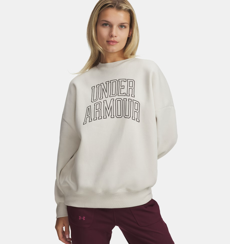 Under Armour Women's UA Rival Fleece Varsity Oversized Crew - College Park - 110