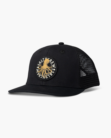 Salty Crew Tentacles Boys Retro Trucker Hat - Black