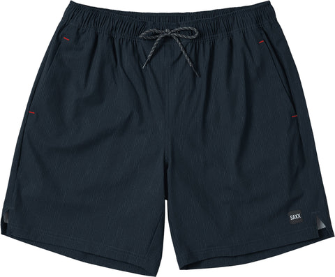 Saxx Mens Multi Sport 2In1 Short Striation Slub 7"  Shorts - Black