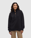 Tentree Womens Finlayson 1/4 Zip - Meteorite Black