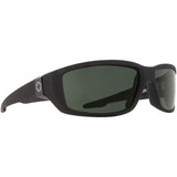 Spy Tarmac Sunglasses - Matte Black - Happy Gray Green Polar