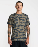RVCA Mens Sport Vent Short Sleeve Tee - Tiger Camo