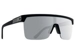 Spy Flynn 5050 Sunglasses - Soft Matte Black - Happy Gray Green Polar Silver Mirror