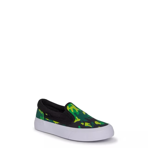 DC Kids Trase Slip Shoes - Lime Green/Camo