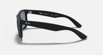 Ray-Ban Justin Sunglasses - Rubber Black W/ Dark Blue Polar