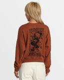 RVCA Womens Court Crewneck Sweatshirt