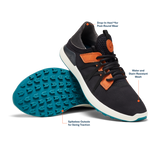 OluKai Men's Manele Breathable Golf Shoes - Black / Dark Shadow