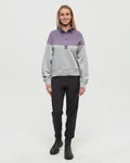 Tentree Women's Milner Mock Neck - Smokey Violet/Harbour Grey Heather