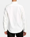 RVCA Mens That'll Do Stretch Long Sleeve Shirt - White