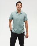 Tentree Mens Mancos Shirt -Oasis / Small Tree / Deep Olive