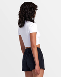 RVCA Womens Sawyer Cotton Crinkle Short - Black