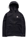 Burton Kids' Crown Weatherproof Full-Zip Fleece Hoodie - True Black