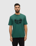 Tentree Mens Regenerative Lake Life Portal T-Shirt - Tidal Teal Meteorite Black