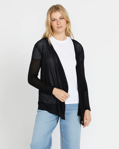 Volcom Womens Go Go Wrap Cardigan - Black