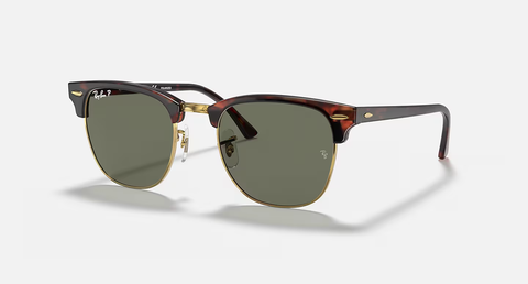 Ray-Ban Clubmaster Sunglasses - Red Havana W/ G-15 Green Polar