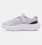 Under Armour Girls' Infant UA Surge 4 AC Running Shoes - Salt Purple / Transparent / Black - 535